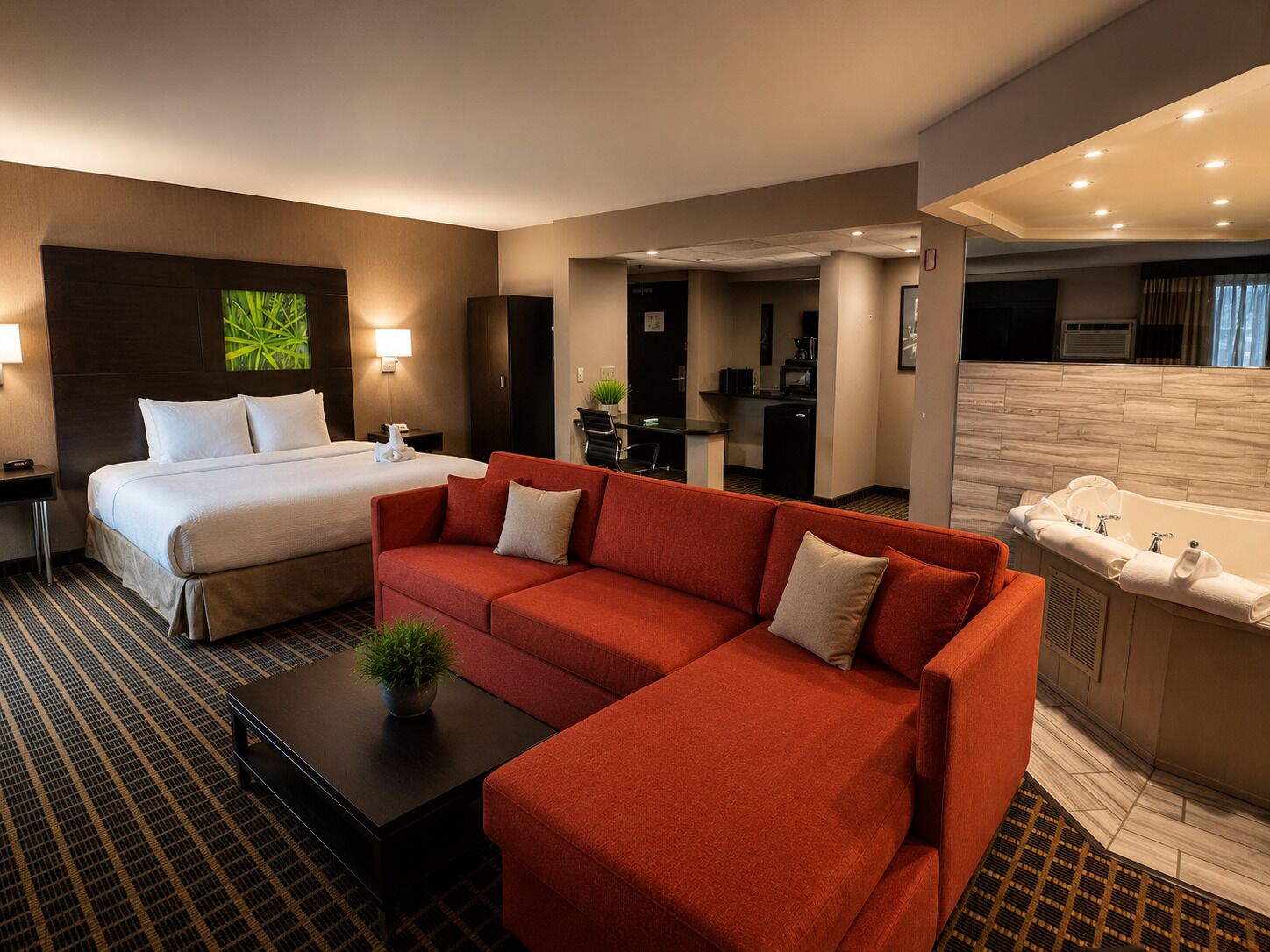 Suite de lujo, 1 cama de matrimonio grande, no fumadores (Jacuzzi) | Bañera de hidromasaje privada