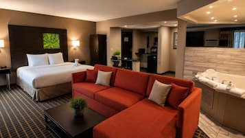 Suite de lujo, 1 cama de matrimonio grande, no fumadores (Jacuzzi) | Bañera de hidromasaje privada