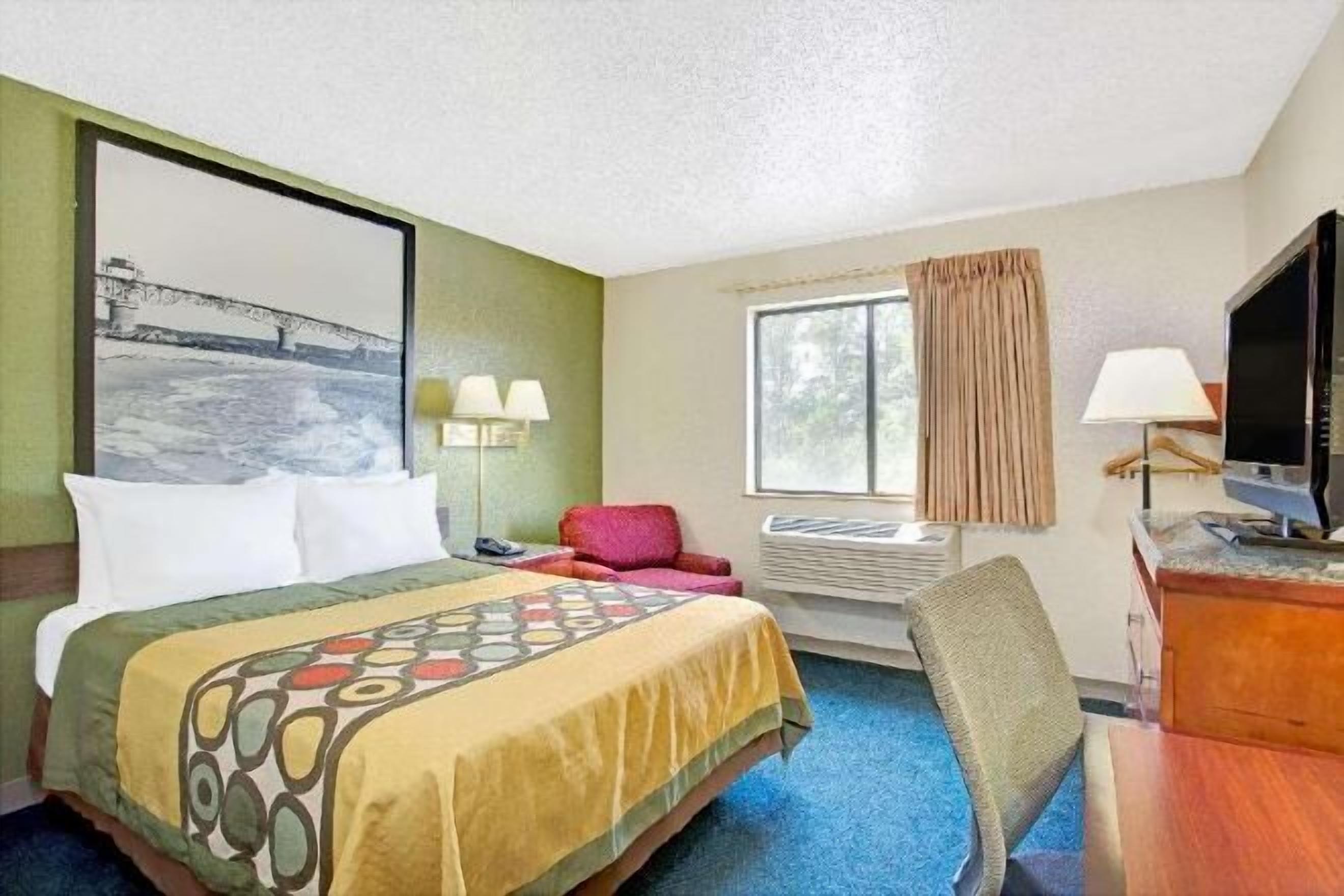 Individually decorated, individually furnished, desk, iron/ironing board