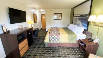 Habitació, 1 llit de matrimoni gran, fumadors | Decoració individual, mobiliari individual i escriptori