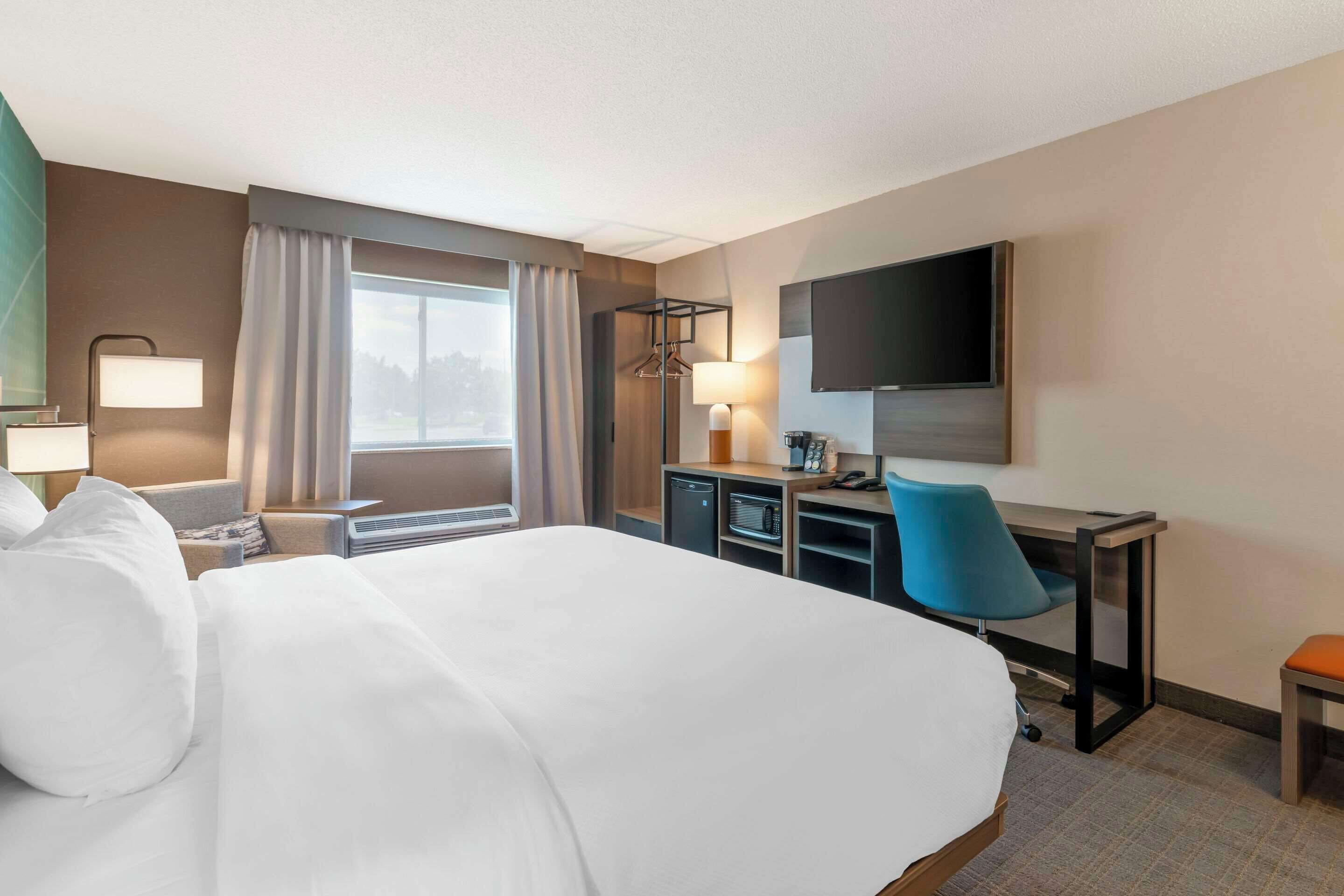 room, 1 king bed, non smoking | premium bedding, in-room safe, desk, laptop workspace