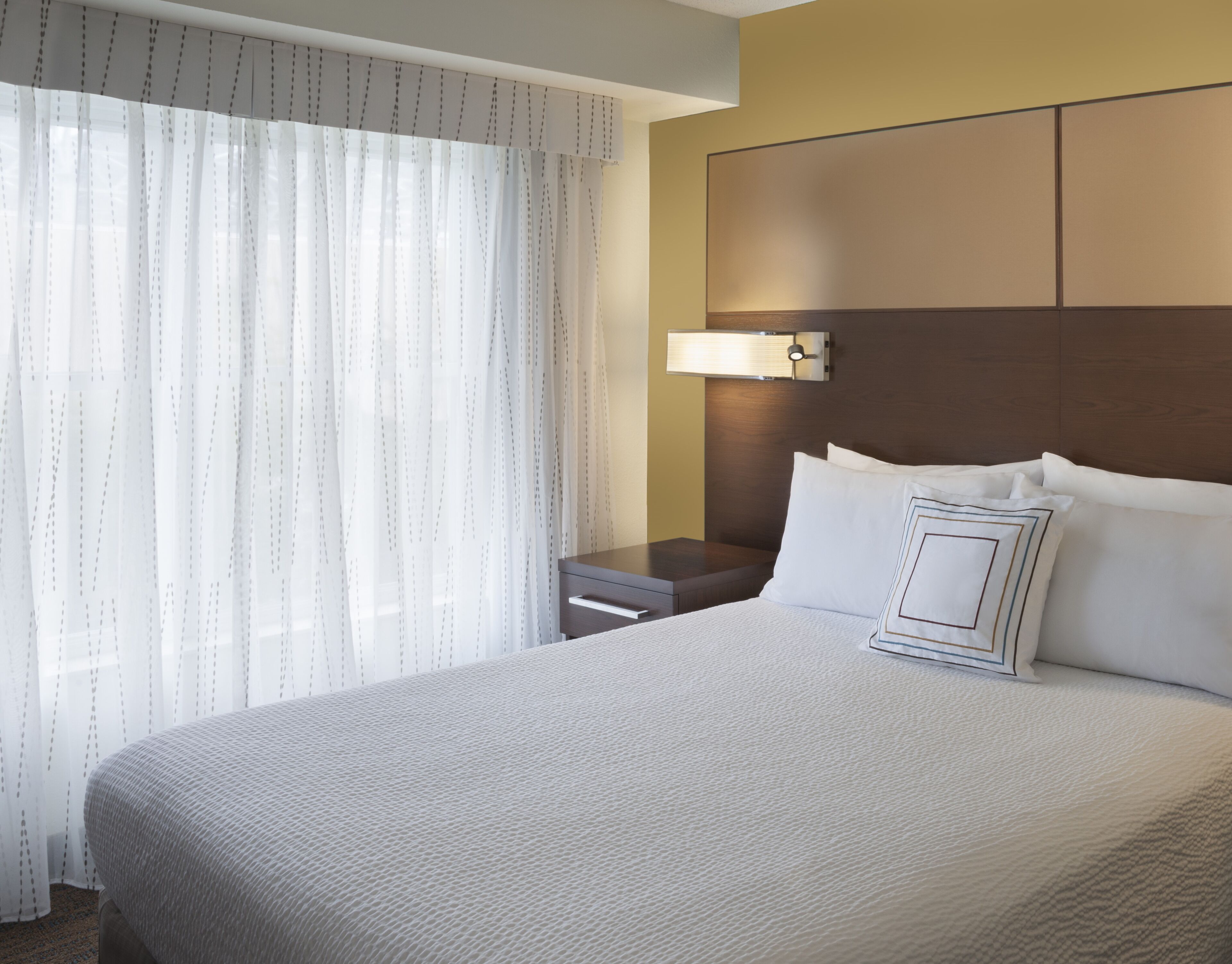 2 bedrooms, individually furnished, desk, laptop workspace