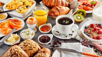 Daily buffet breakfast for a fee