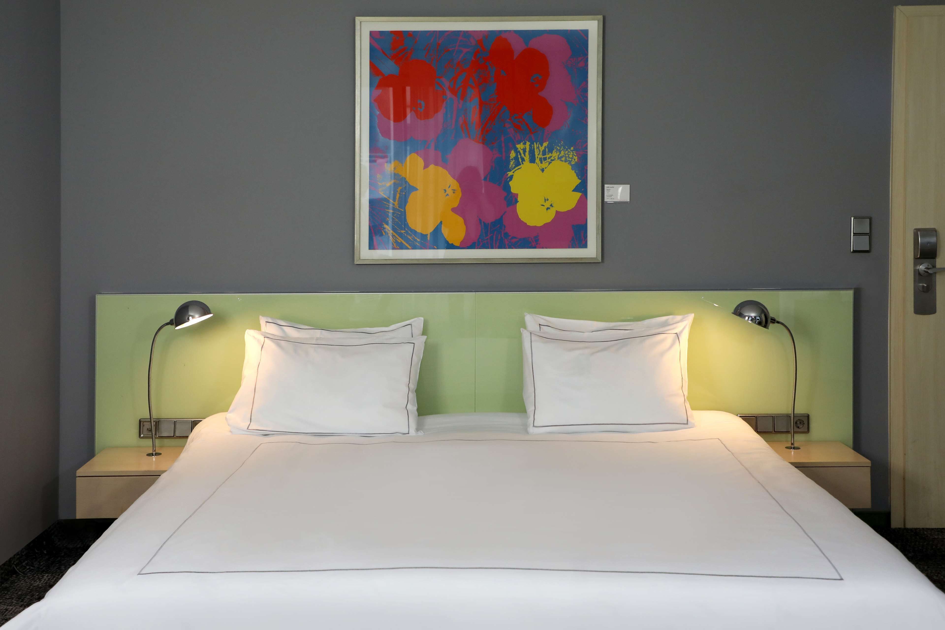 hypo-allergenic bedding, in-room safe, desk, blackout curtains