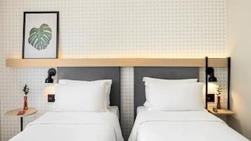 Luxo Twin - 2 Camas Solteiro | Frigobar, cofres nos quartos, cortinas blackout, quartos à prova de som