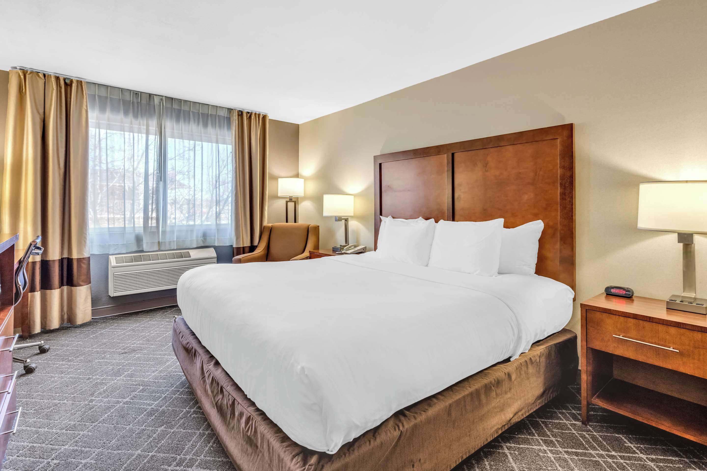 Suite, 1 kingsize-seng, tilgjengelighetstilpasset, ikke-røyk | Dundyner, skrivebord, skrivebord for bærbar PC og blendingsgardiner