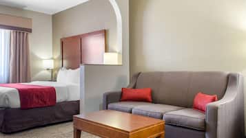 1 King Bed, 1 Room Suite, 1st Floor | Down comforters, pillowtop beds, in-room safe, individually decorated