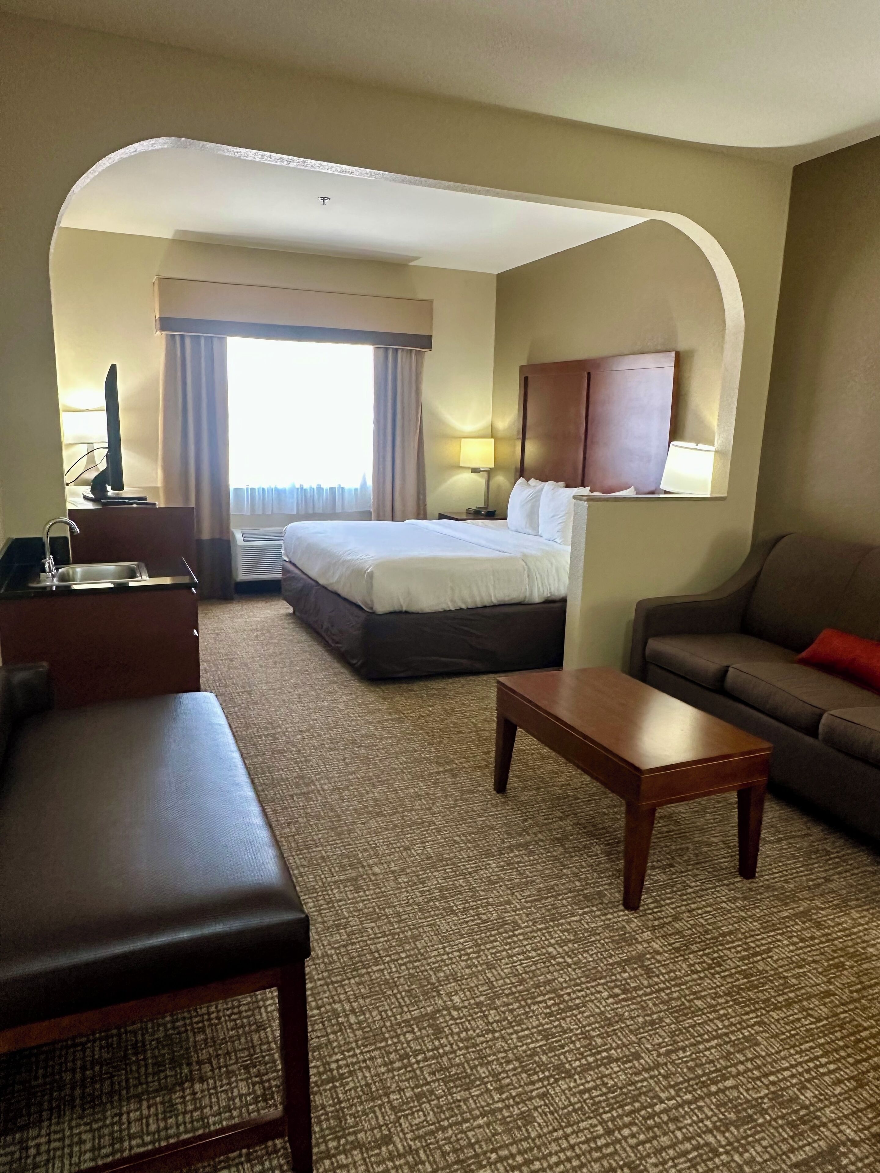 Down comforters, pillowtop beds, in-room safe, individually decorated