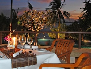 Breakfast, lunch, dinner served; Thai cuisine, pool views