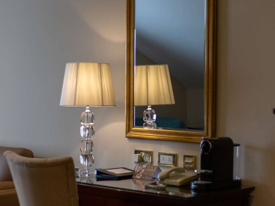 In-room safe, desk, laptop workspace, blackout drapes