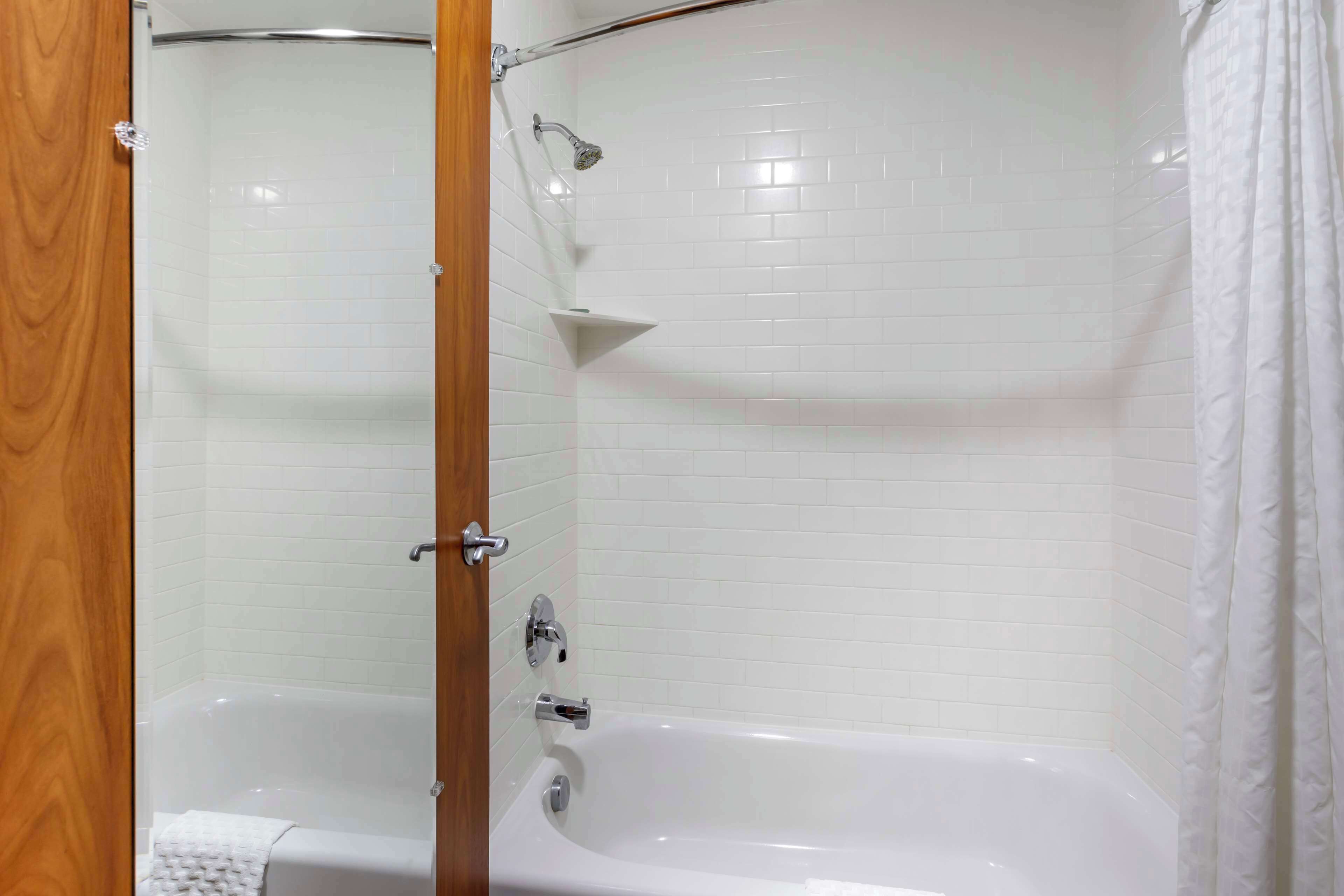 standard room, 1 queen bed, accessible, bathtub | bathroom | combined shower/bathtub, hair dryer, towels