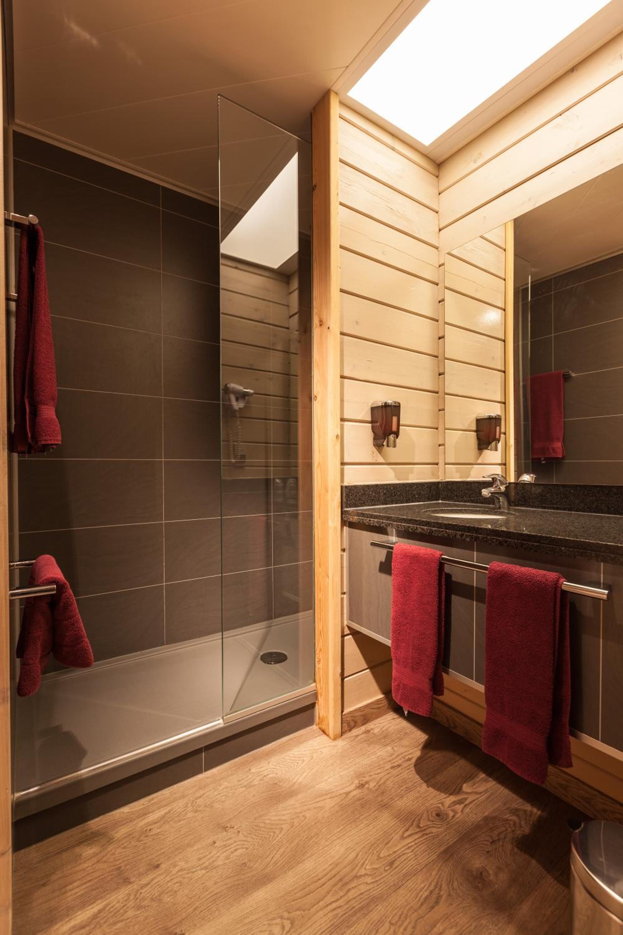 free toiletries, hair dryer, towels