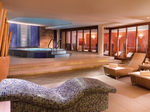 Sauna, steam room, body treatments, aromatherapy, hot stone massages
