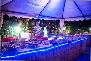 Outdoor wedding area