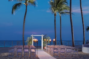 Outdoor wedding area