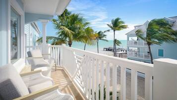 Partial Ocean Two Queen with Balcony | Premium bedding, pillowtop beds, in-room safe, desk