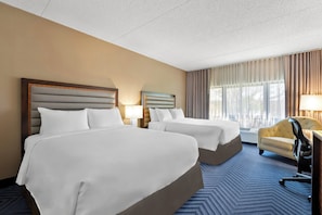 Premium bedding, pillowtop beds, in-room safe, desk