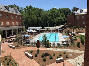 Outdoor pool, free cabanas, pool umbrellas
