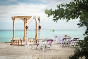 Outdoor wedding area