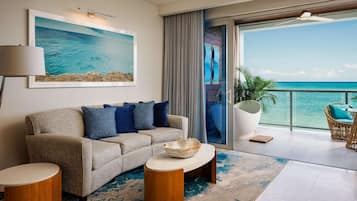 Suite romántica, 1 habitación, vista al océano (Beachfront Millionaire) | Ropa de cama de alta calidad y minibar