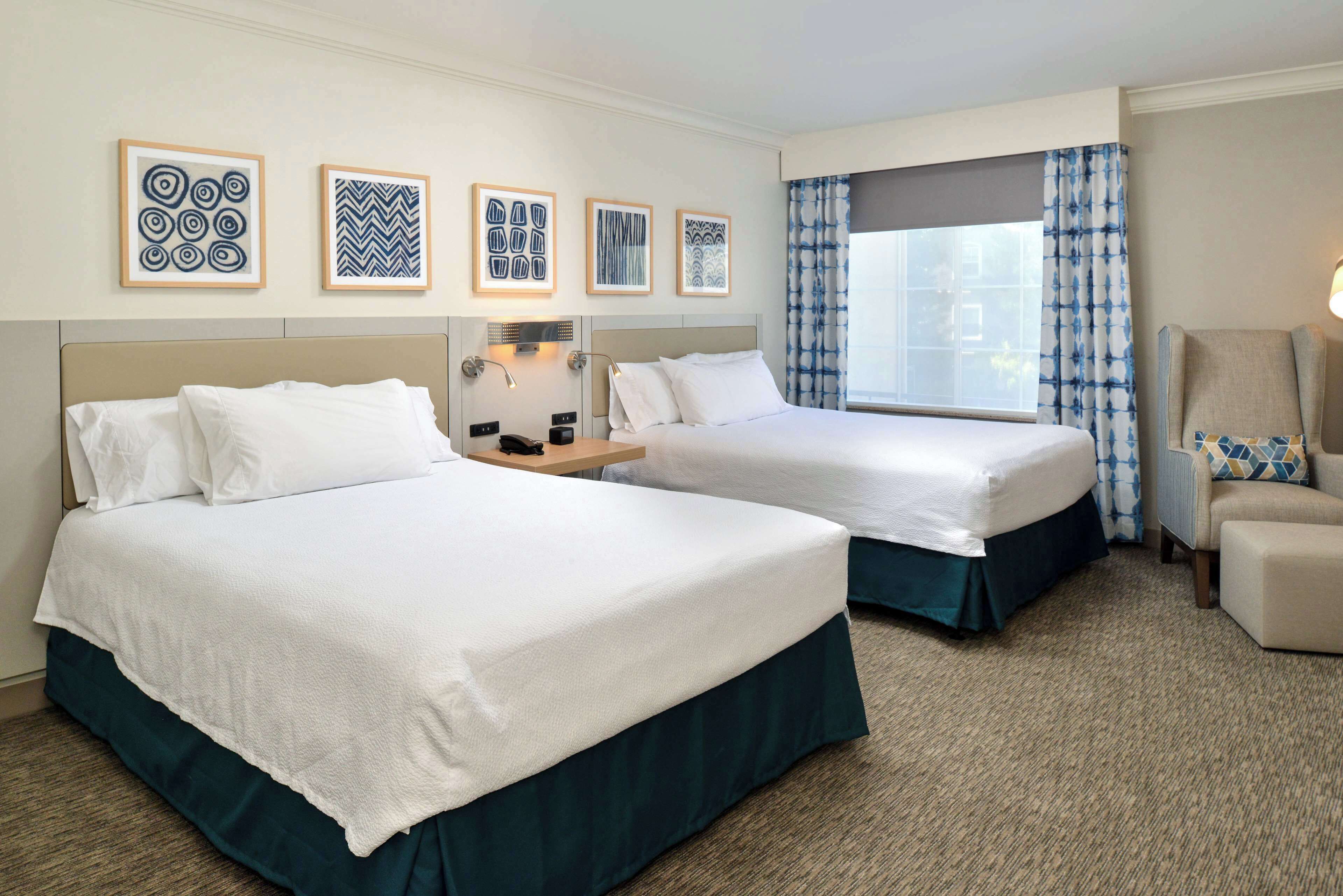 desk, blackout curtains, iron/ironing board, free cots/infant beds