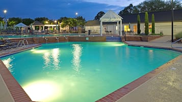 Indoor pool, outdoor pool, pool umbrellas, sun loungers