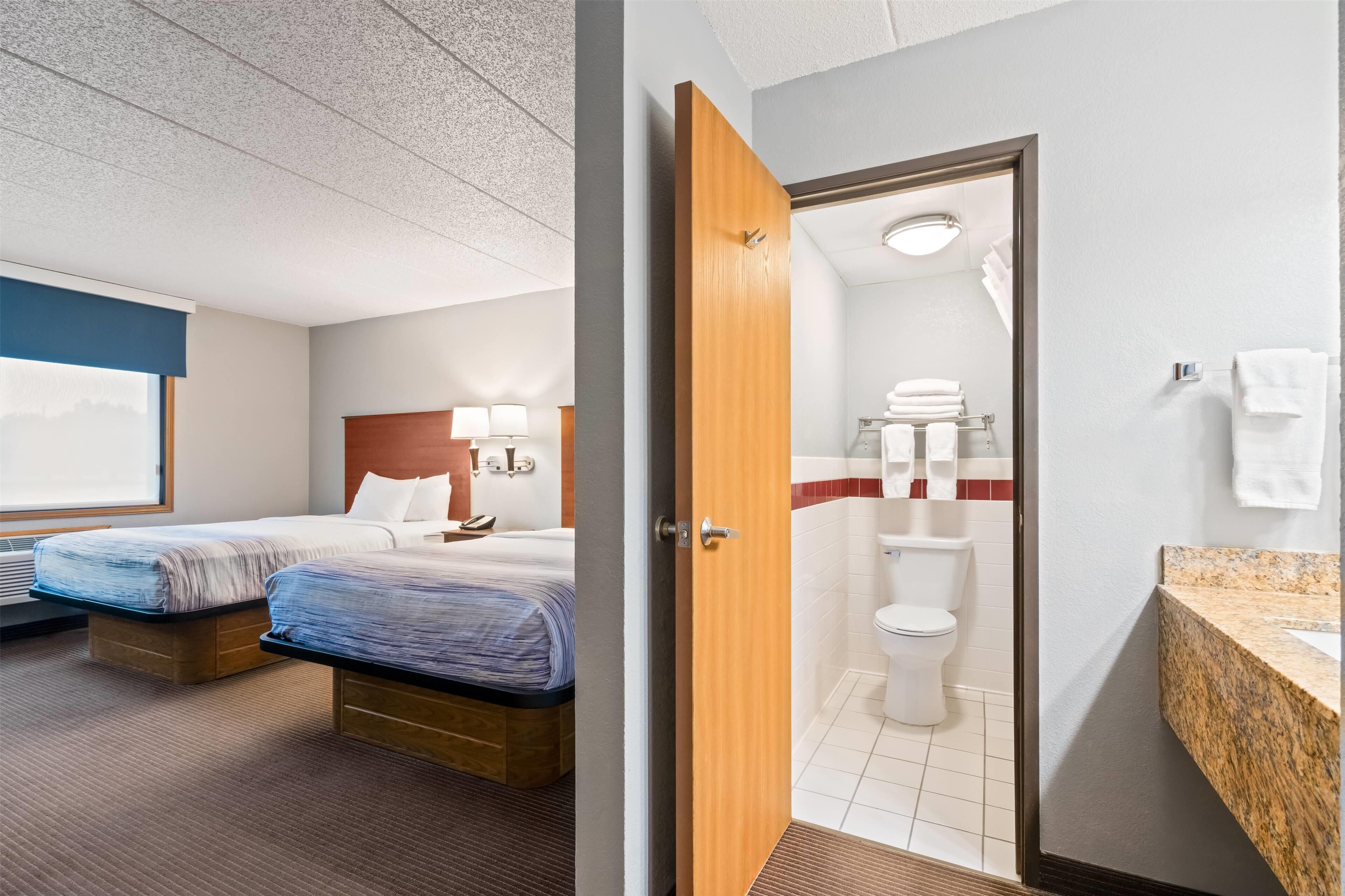 room, 2 queen beds, non smoking | desk, laptop workspace, blackout curtains, soundproofing