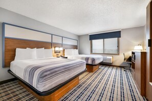 Room, 2 Queen Beds, Non Smoking | Desk, laptop workspace, blackout drapes, soundproofing