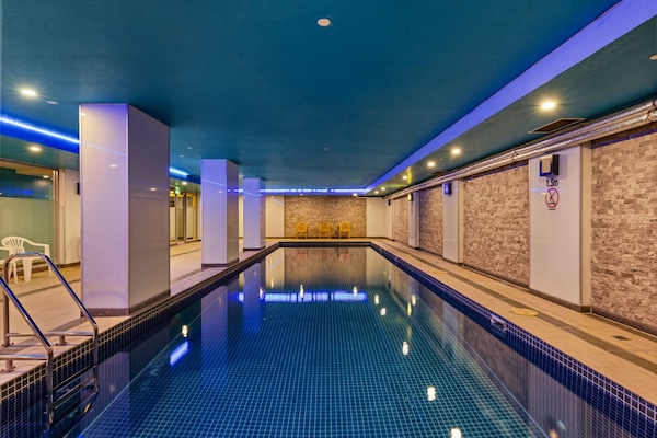 Indoor pool, open 6:00 AM to 9:00 PM, sun loungers