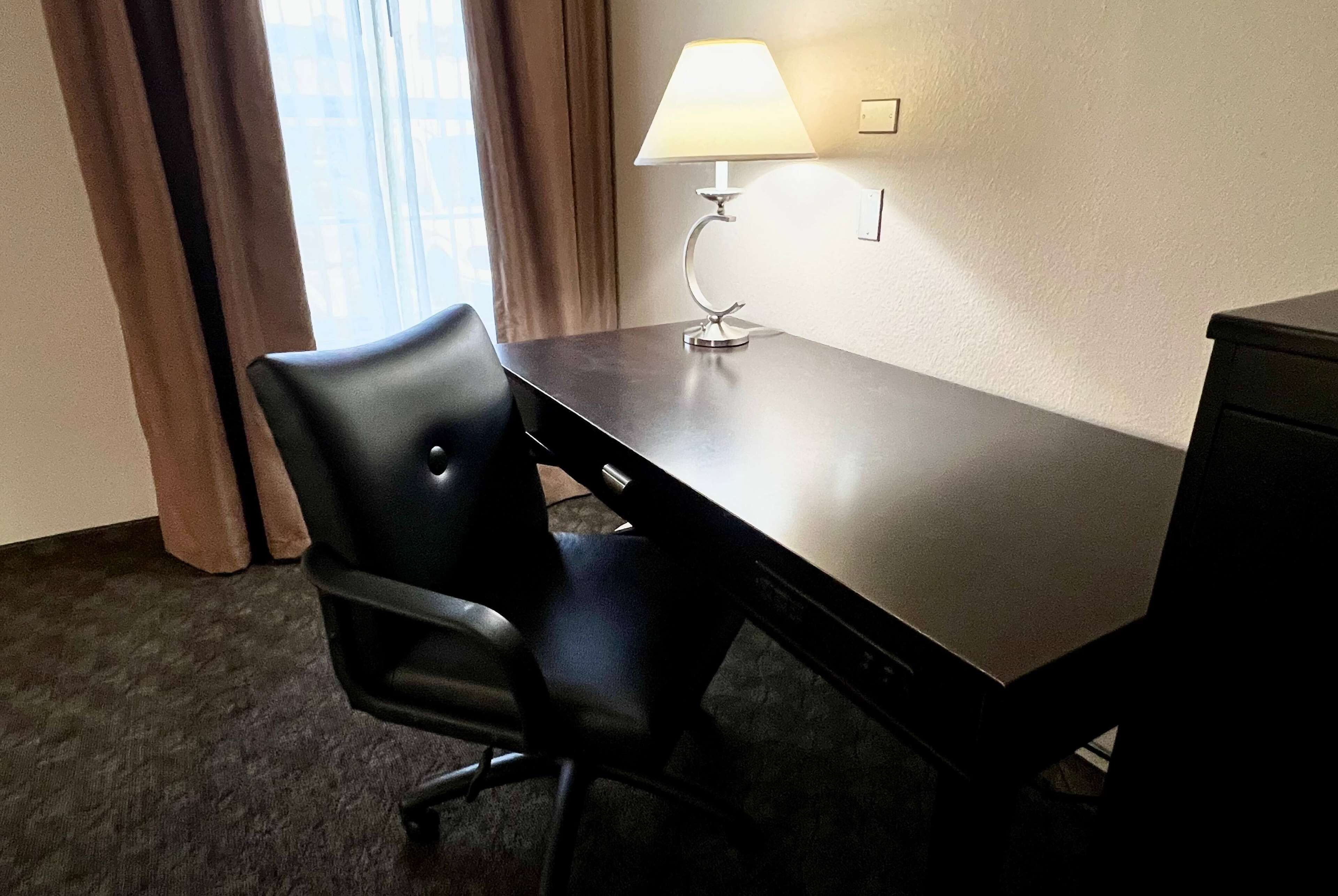 premium bedding, desk, blackout curtains, soundproofing