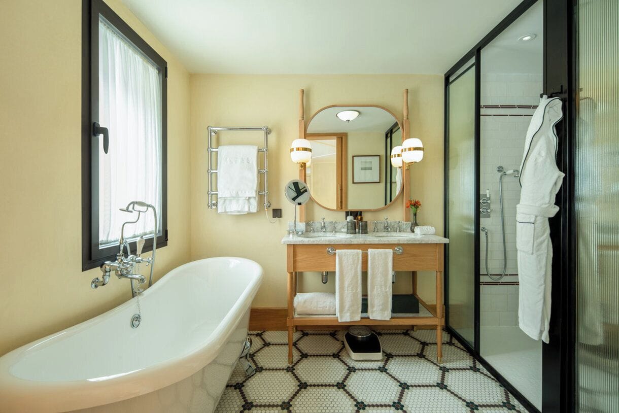 Eco-friendly toiletries, hair dryer, bathrobes, slippers