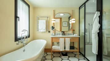 Eco-friendly toiletries, hair dryer, bathrobes, slippers