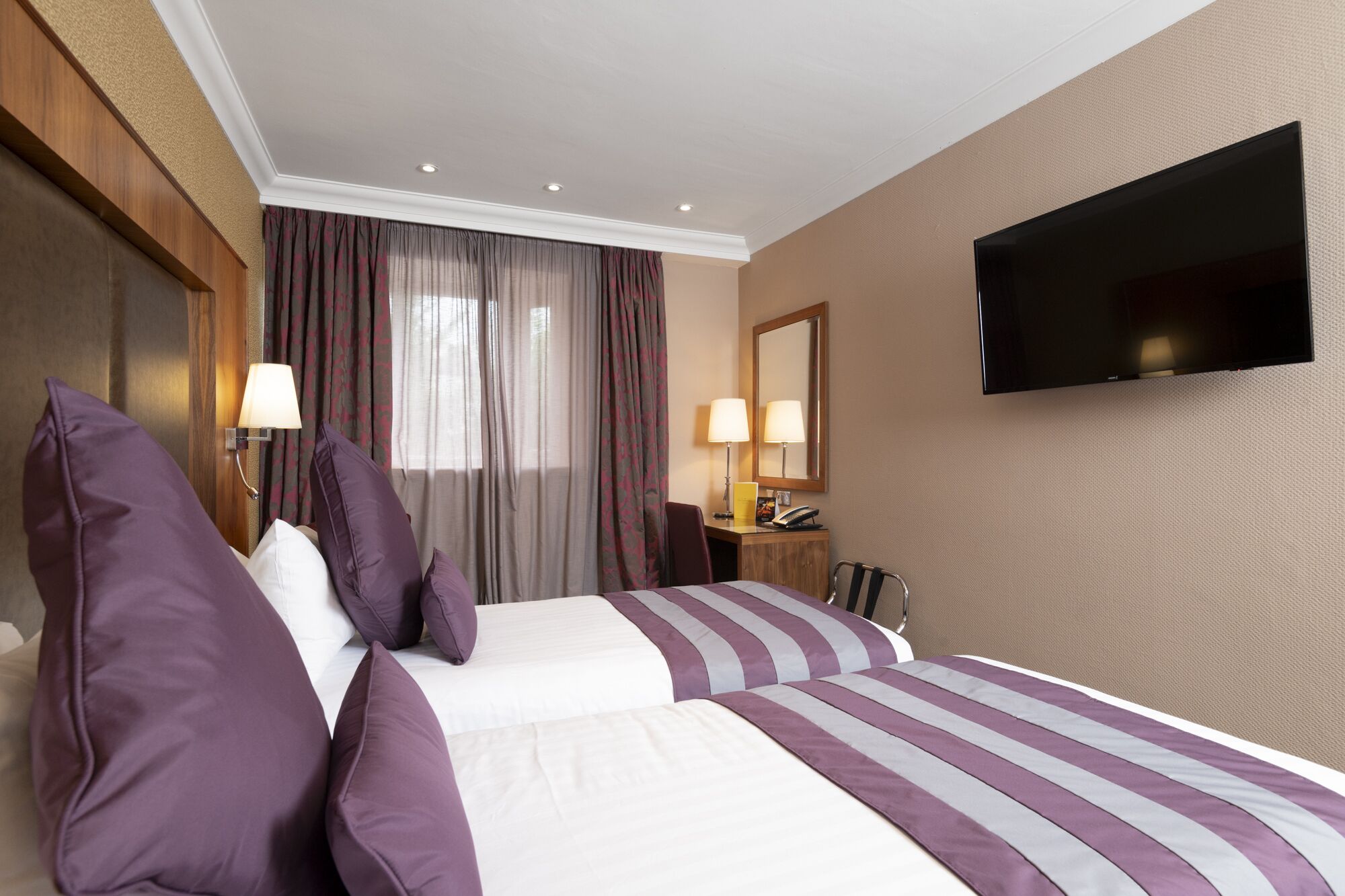 classic twin room | premium bedding, in-room safe, desk, blackout curtains