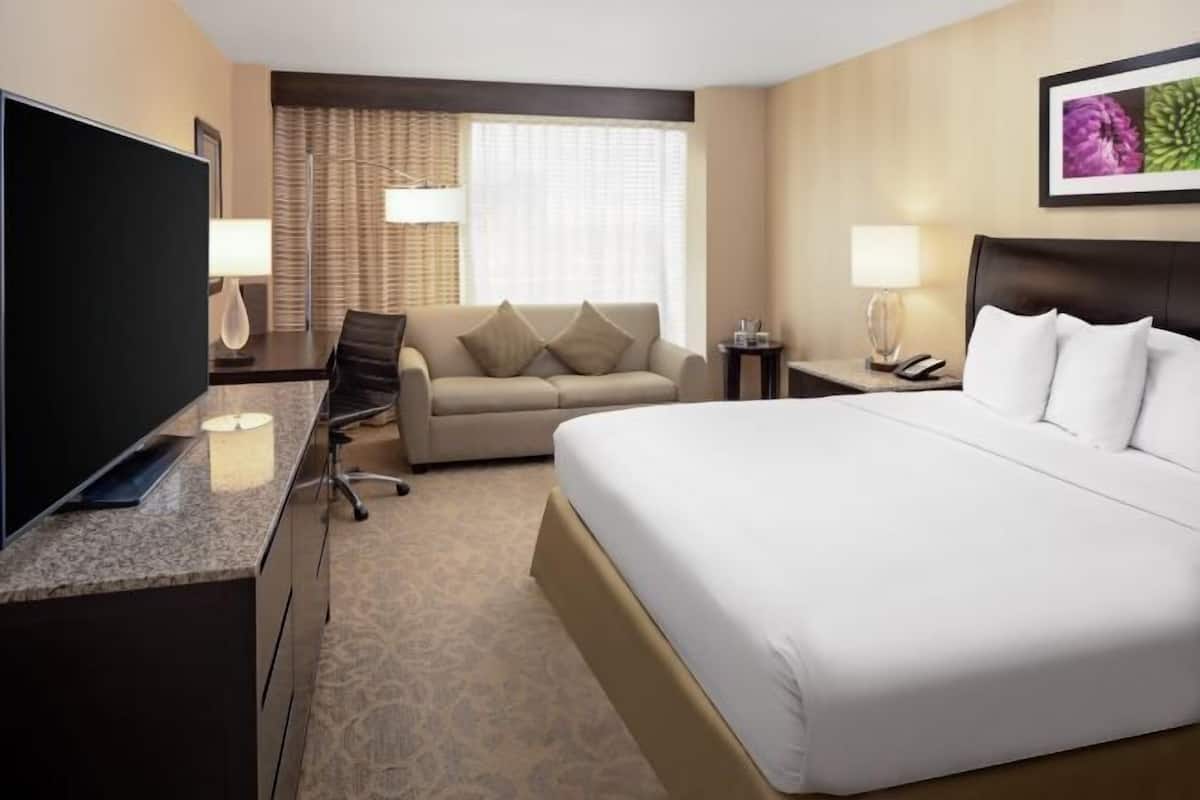 Premium bedding, down comforters, in-room safe, desk