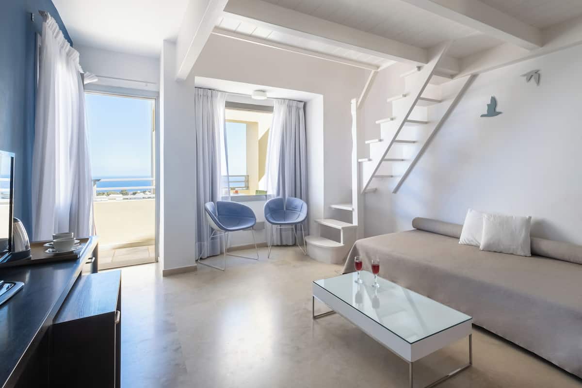 Room, Sea View (Maisonette) | Egyptian cotton sheets, minibar, in-room safe, desk