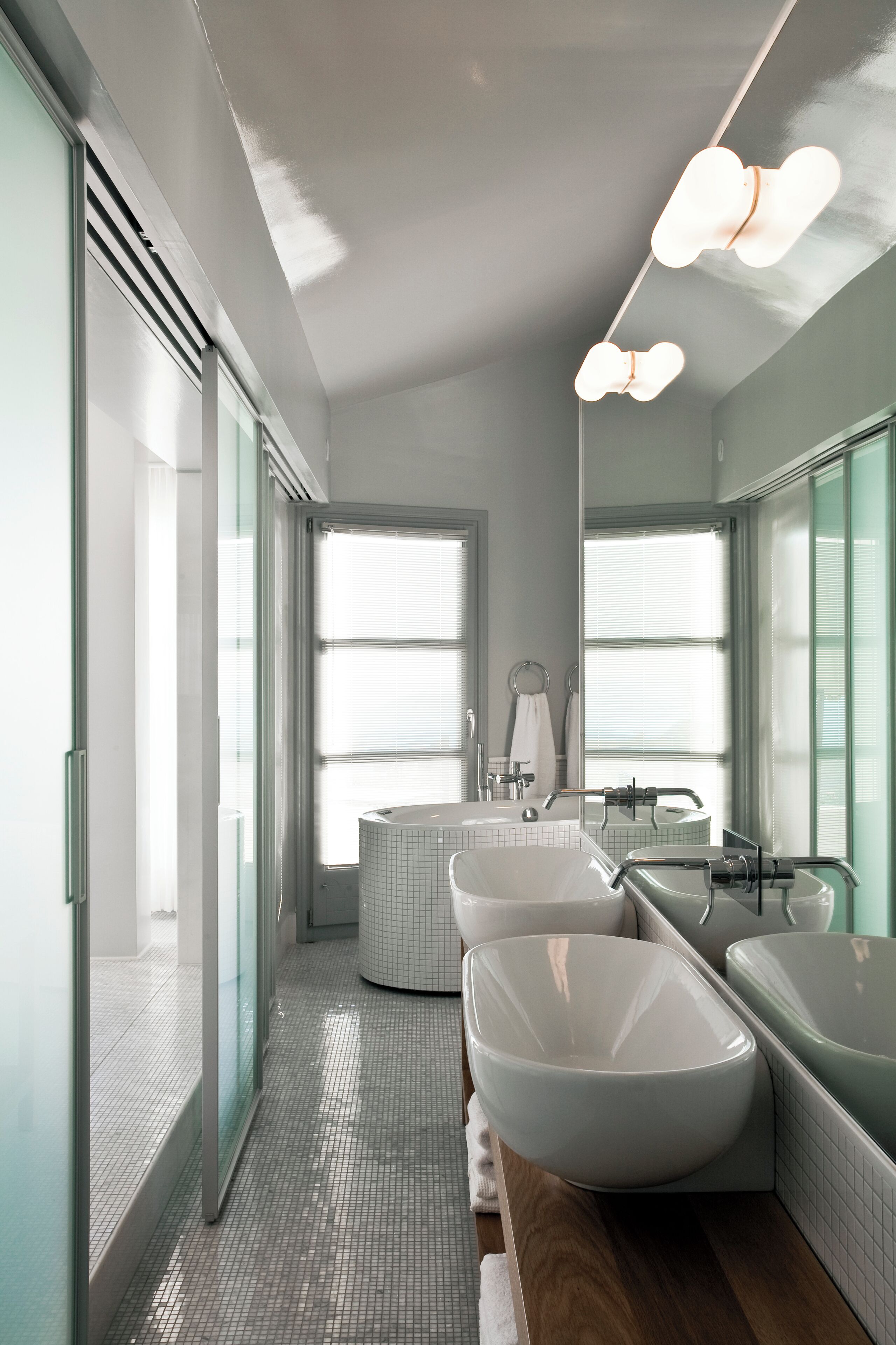 master suite, volcano view | bathroom | designer toiletries, hair dryer, bathrobes, slippers