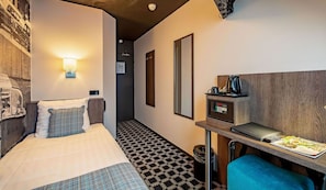 Quarto solteiro standard, 1 cama de solteiro | Roupas de cama premium, cofres nos quartos, individualmente decorados