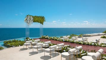 Outdoor wedding area