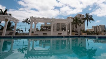 Outdoor pool, open 7:00 AM to 11:00 PM, free cabanas, sun loungers