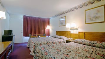 Room, 2 Queen Beds | Desk, free WiFi, bed sheets, alarm clocks