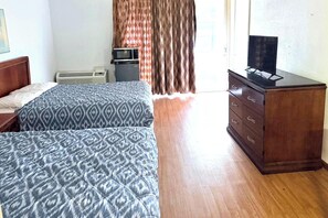 Room, 2 Queen Beds, Non Smoking | Iron/ironing board, bed sheets