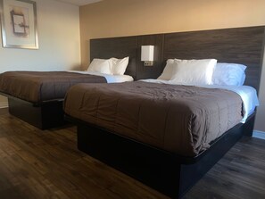 Room, 2 Queen Beds, Non Smoking | 1 bedroom, desk, iron/ironing board, free cribs/infant beds