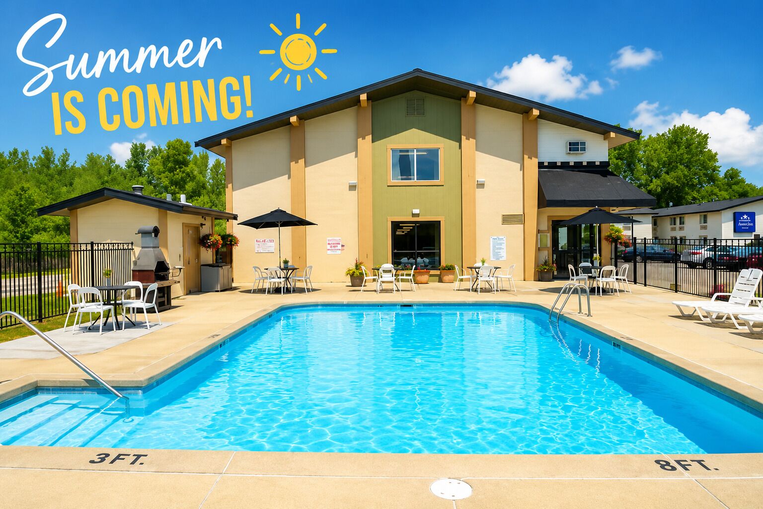 Seasonal outdoor pool