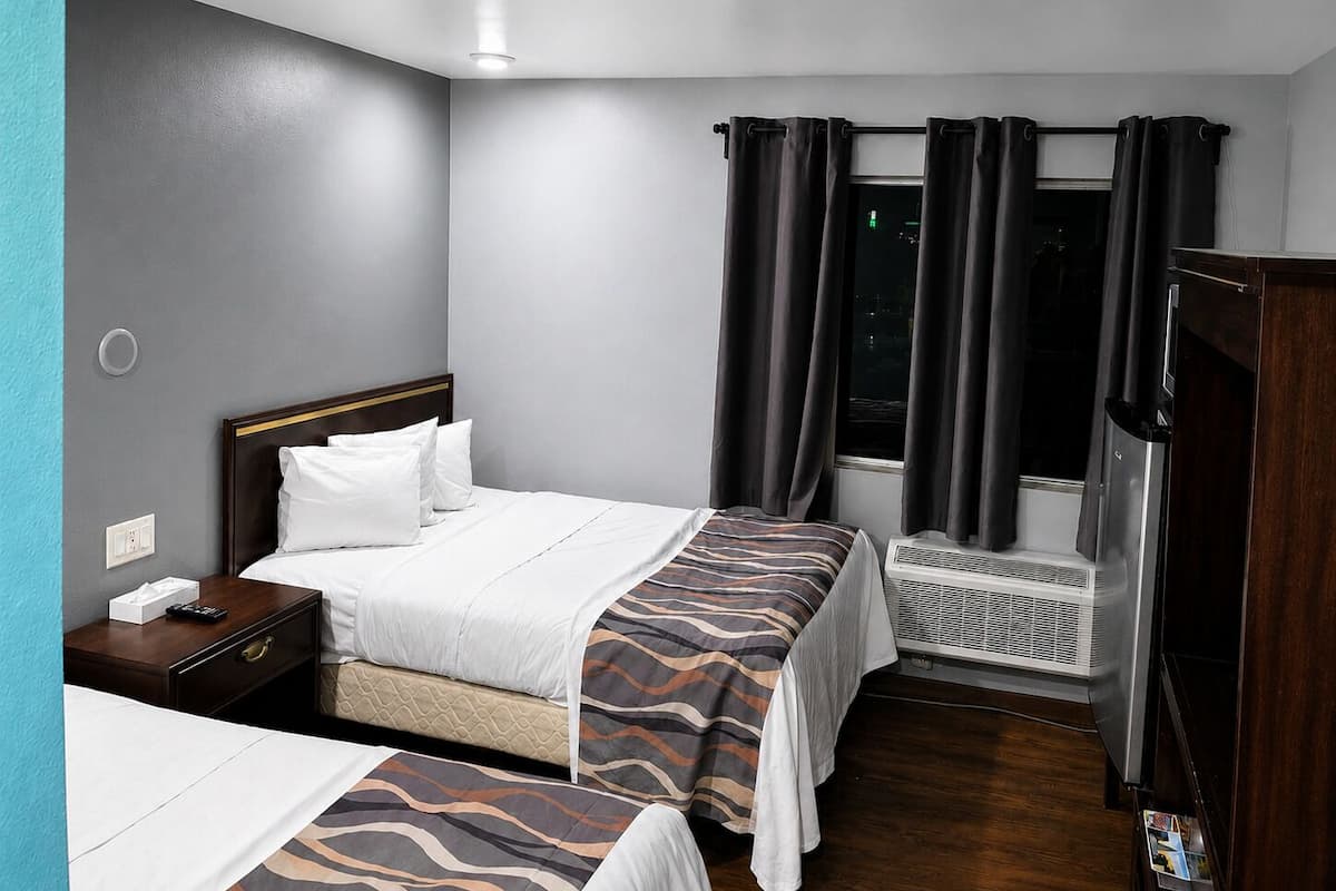Room, 2 Double Beds, Non Smoking | Desk, iron/ironing board, free WiFi, bed sheets