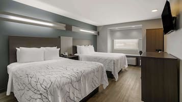 Standard Room, 2 Queen Beds, Non Smoking, Refrigerator & Microwave | Desk, laptop workspace, iron/ironing board, free WiFi