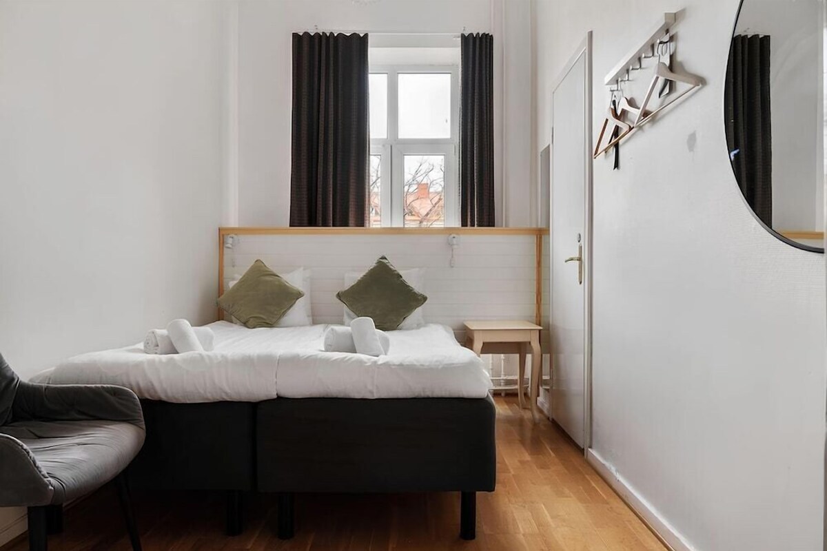 Blackout curtains, iron/ironing board (on request), free WiFi