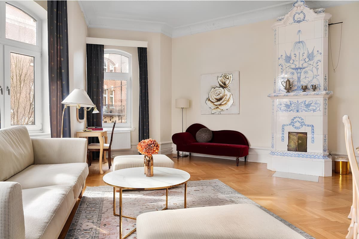 Svit Executive - 1 kingsize-säng - icke-rökare (Separate Living Room) | Individuell inredning, unika möbler och mörkläggningsgardiner