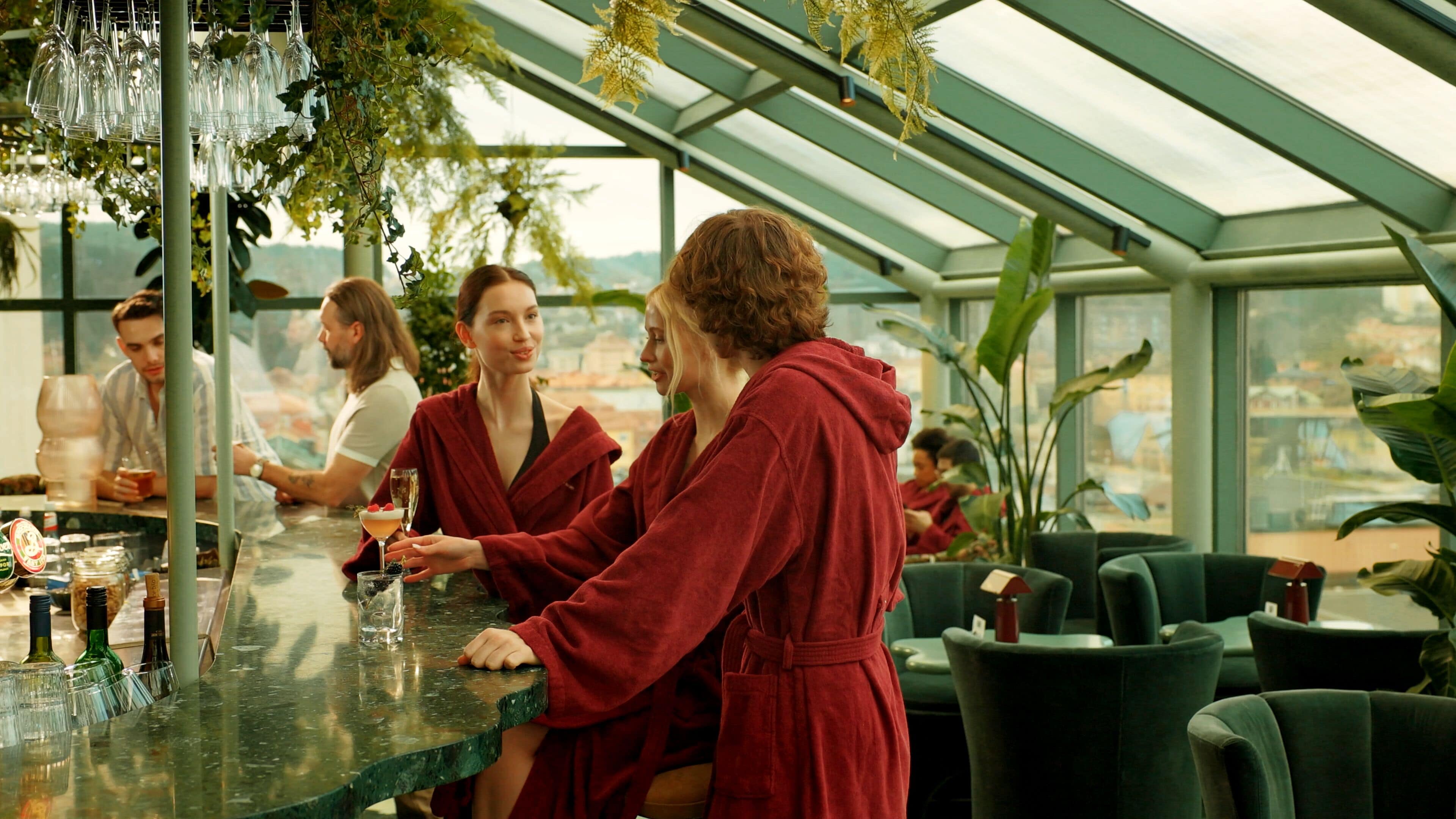 Bar auf der Dachterrasse