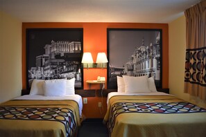 Suite, 2 Double Beds | Desk, iron/ironing board, free WiFi, bed sheets