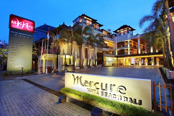 A hotel entrance with a sign reading "Mercure Kuta Beach Bali". - Mercure Kuta Bali (Kuta)